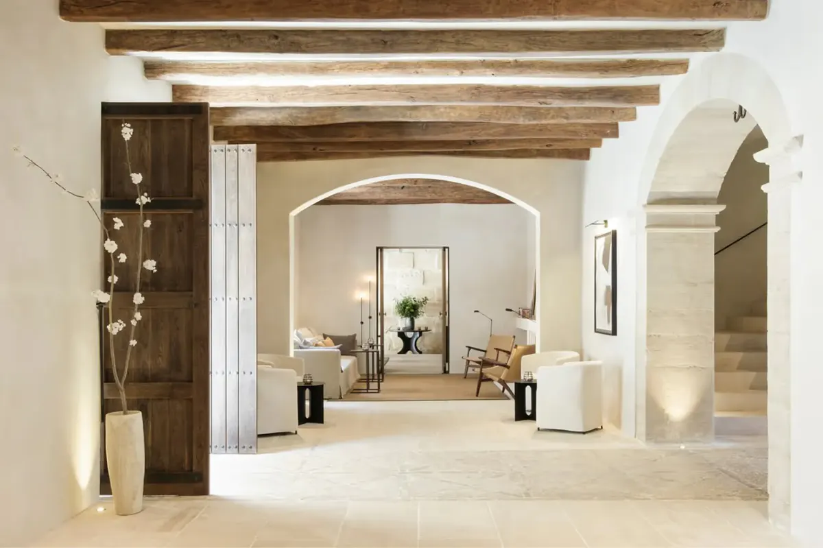 Property exterior detail with Mediterranean architecture