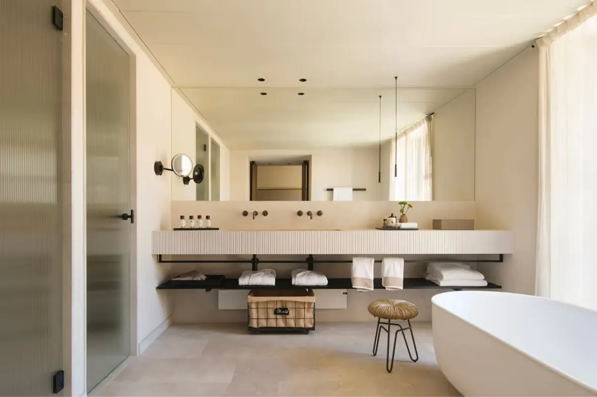 Suite with comfortable seating and calm ambiance