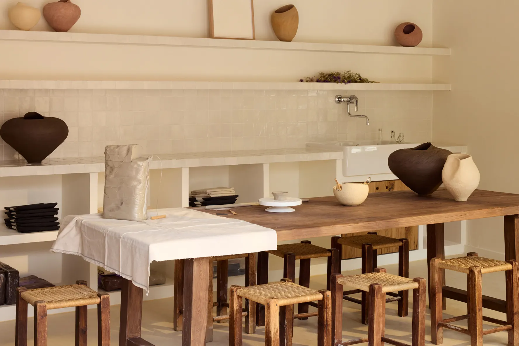 The artisan ateliers for the artists in residence