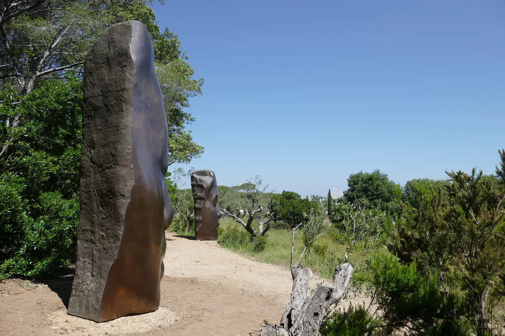Sculptures in the gardens of the Fondation Carmignac